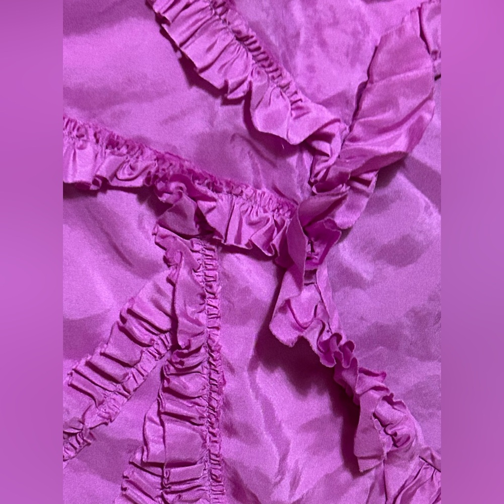 J. Crew Ruffled Purple Blouse - Picture 3 of 4